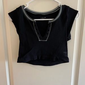 Urban Outfitters Crop Top- "Out From Under Go For Gold Seamless Cropped Top"